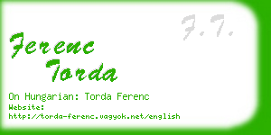 ferenc torda business card